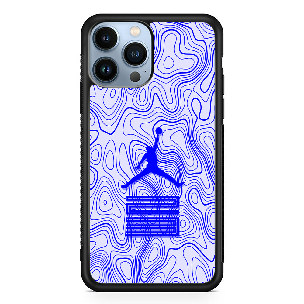 Air Jordan Bluish Topographical iPhone 13 Pro Case