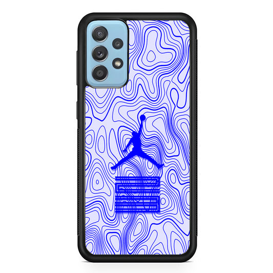 Air Jordan Bluish Topographical Samsung Galaxy A52 Case