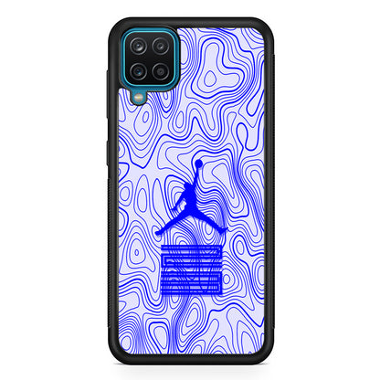 Air Jordan Bluish Topographical Samsung Galaxy A12 Case