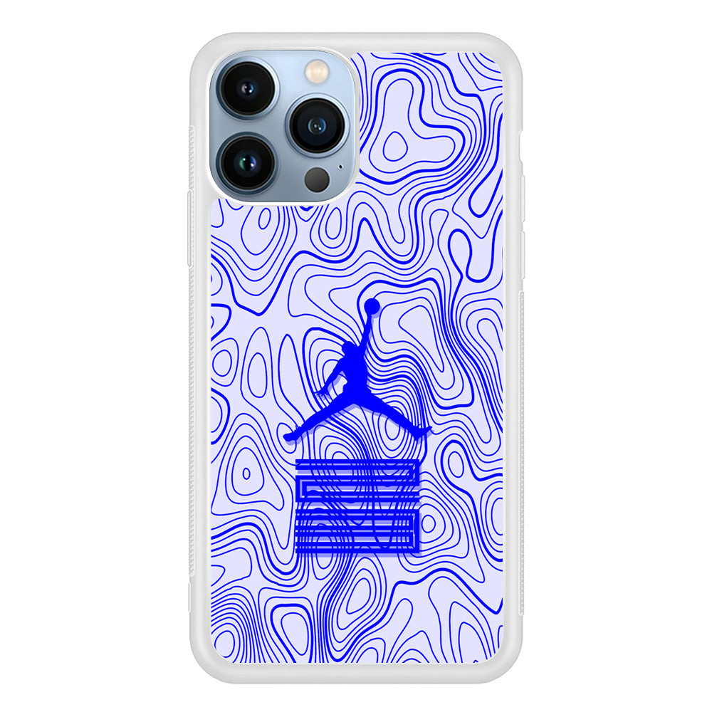 Air Jordan Bluish Topographical iPhone 13 Pro Case