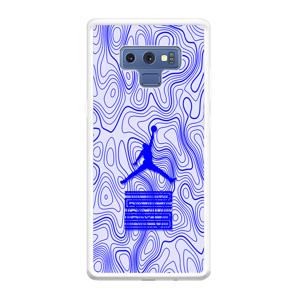 Air Jordan Bluish Topographical Samsung Galaxy Note 9 Case