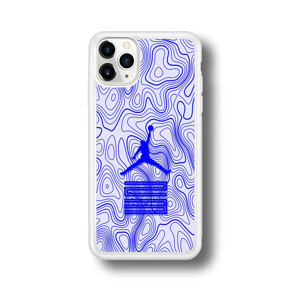 Air Jordan Bluish Topographical iPhone 11 Pro Max Case