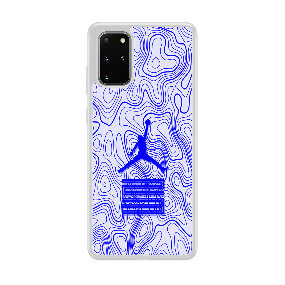 Air Jordan Bluish Topographical Samsung Galaxy S20 Plus Case