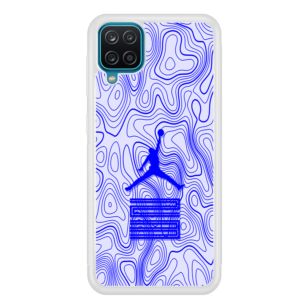 Air Jordan Bluish Topographical Samsung Galaxy A12 Case