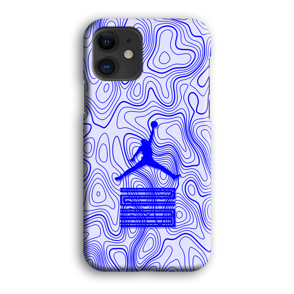 Air Jordan Bluish Topographical iPhone 12 Case