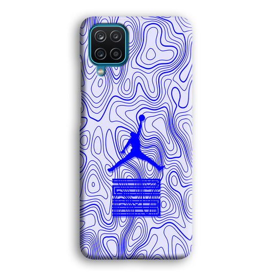 Air Jordan Bluish Topographical Samsung Galaxy A12 Case