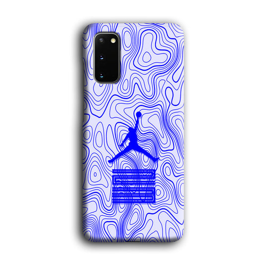 Air Jordan Bluish Topographical Samsung Galaxy S20 Case