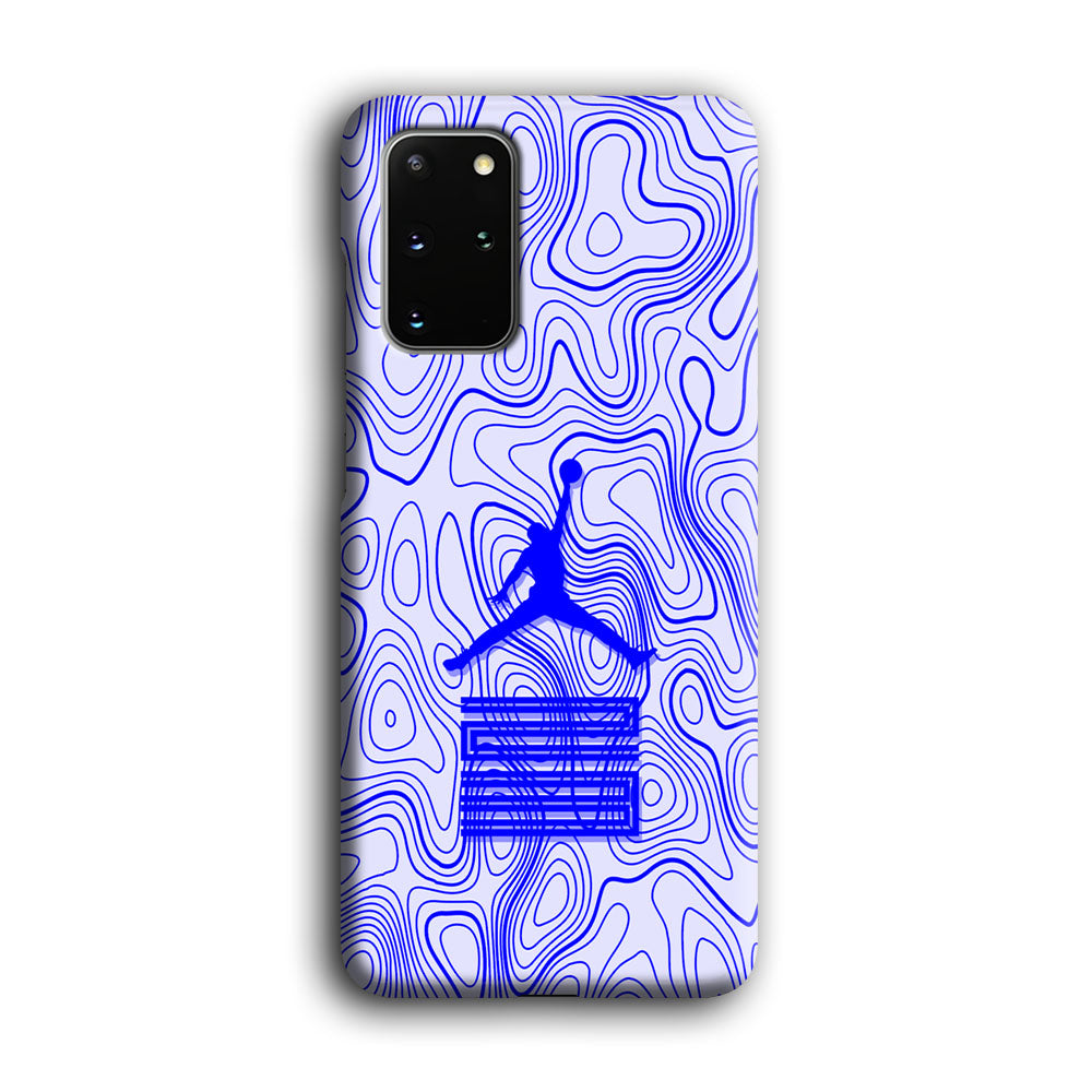 Air Jordan Bluish Topographical Samsung Galaxy S20 Plus Case