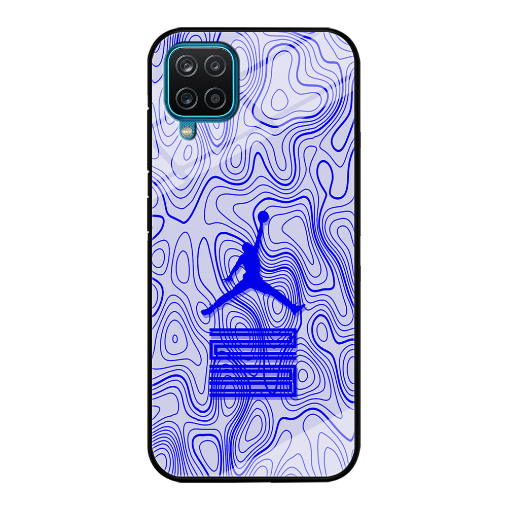 Air Jordan Bluish Topographical Samsung Galaxy A12 Case