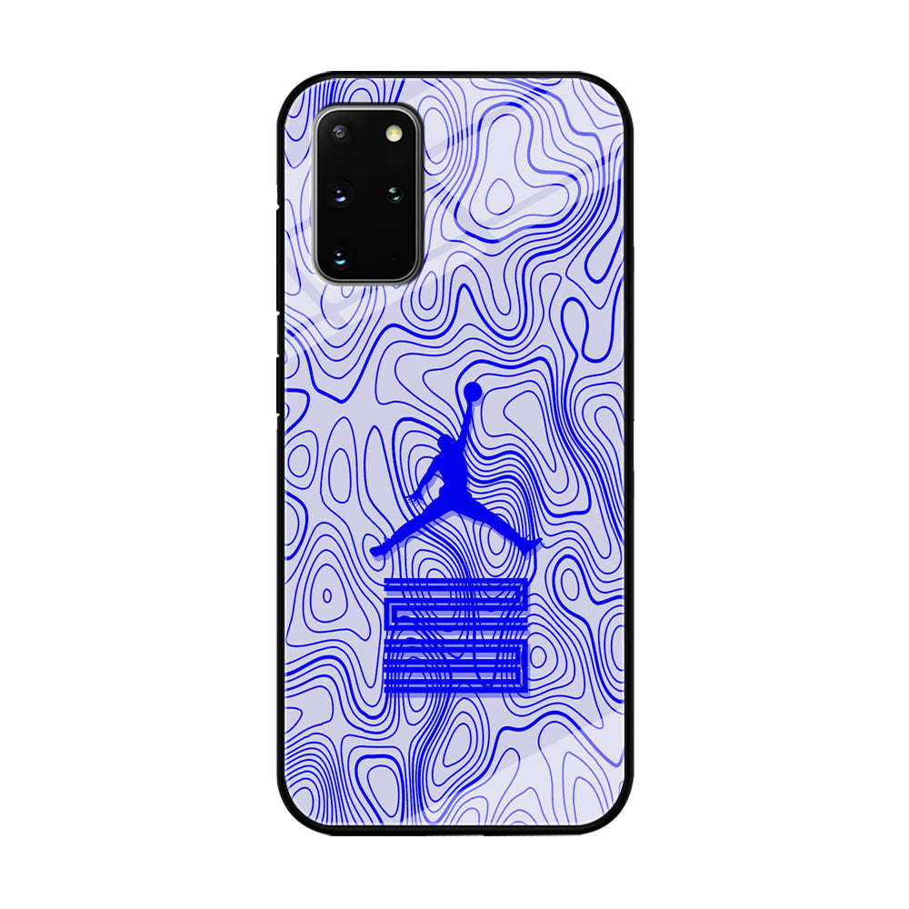 Air Jordan Bluish Topographical Samsung Galaxy S20 Plus Case