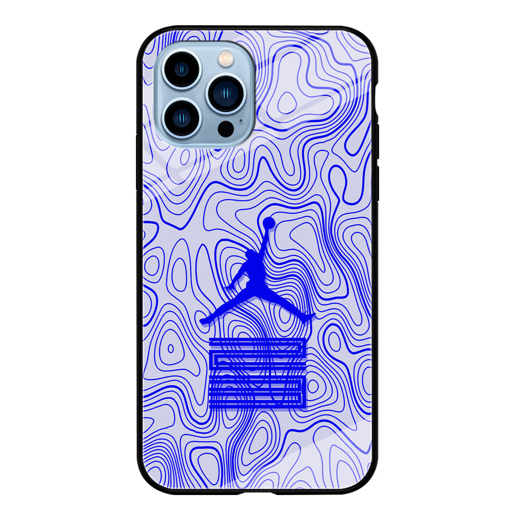 Air Jordan Bluish Topographical iPhone 13 Pro Case