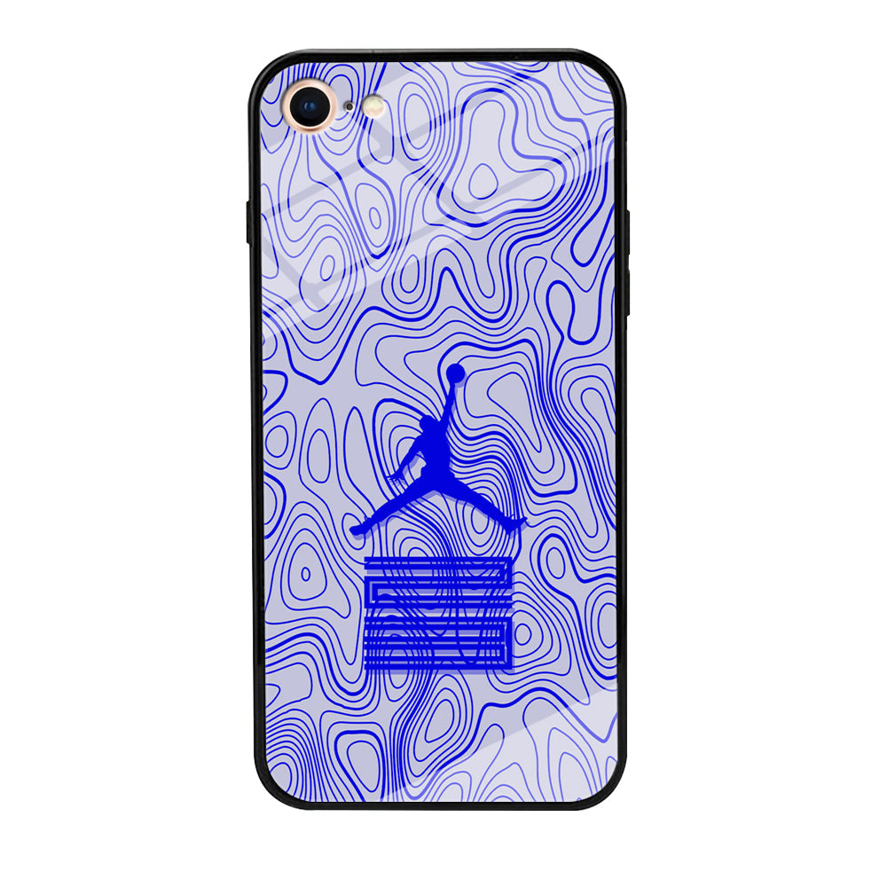 Air Jordan Bluish Topographical iPhone 8 Case