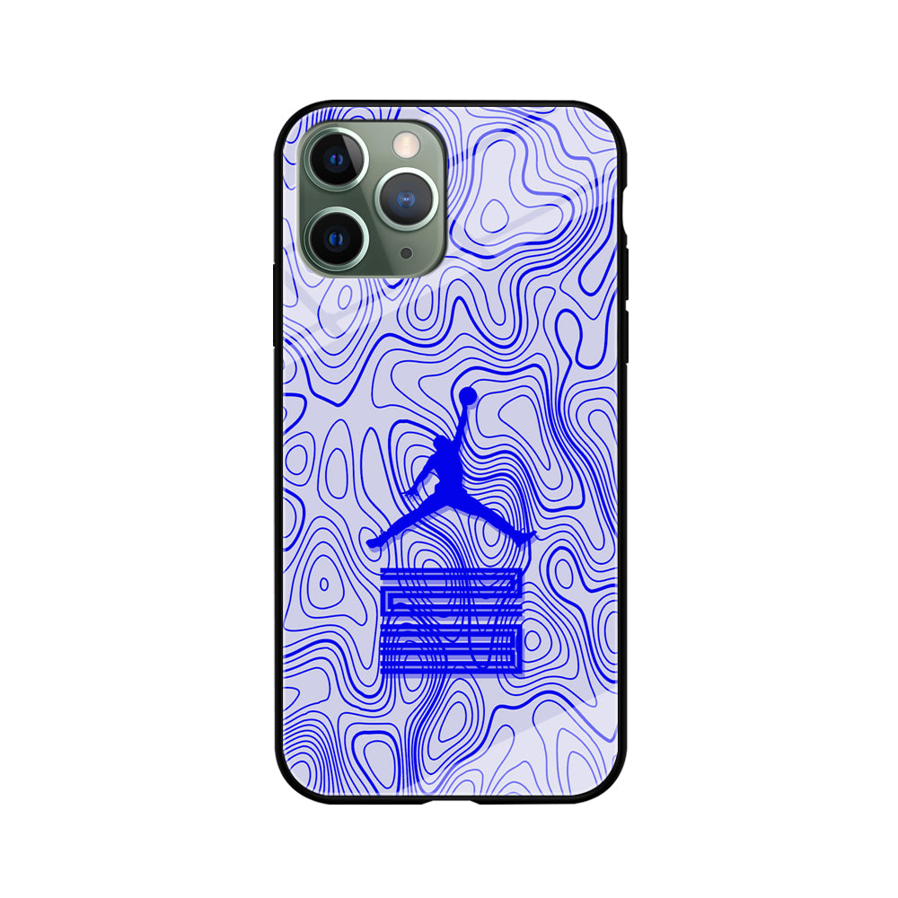 Air Jordan Bluish Topographical iPhone 11 Pro Max Case