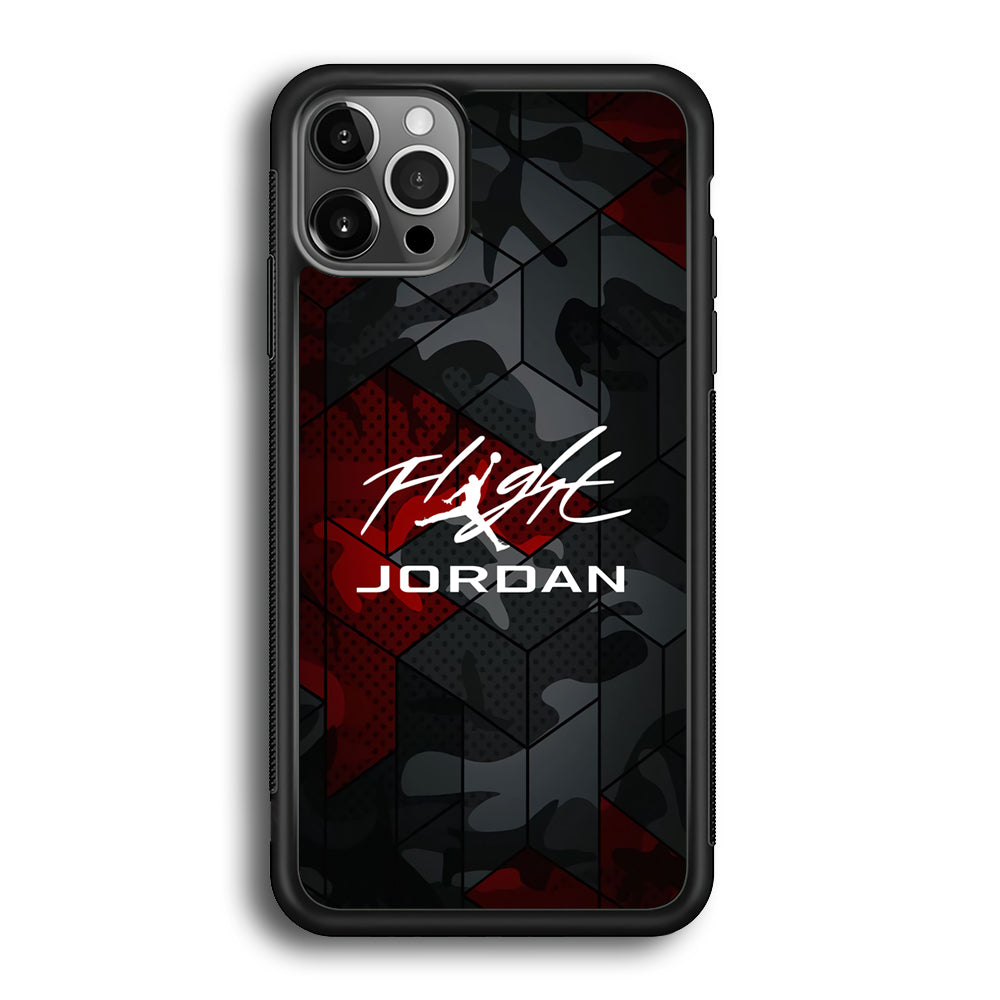 Air Jordan Camo Grey Pattern iPhone 12 Pro Case