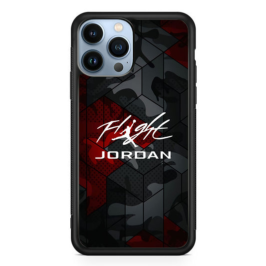 Air Jordan Camo Grey Pattern iPhone 13 Pro Case