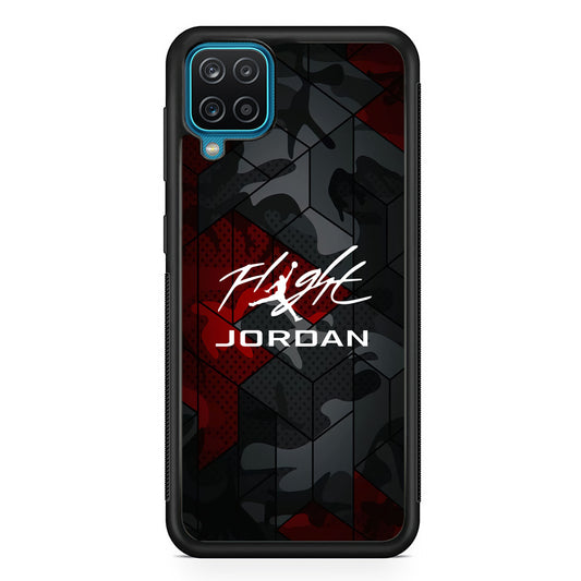 Air Jordan Camo Grey Pattern Samsung Galaxy A12 Case