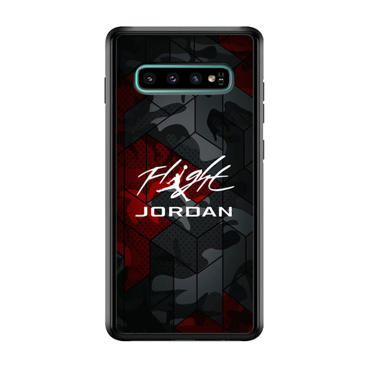 Air Jordan Camo Grey Pattern Samsung Galaxy S10 Plus Case