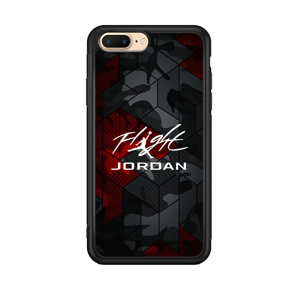 Air Jordan Camo Grey Pattern iPhone 8 Plus Case