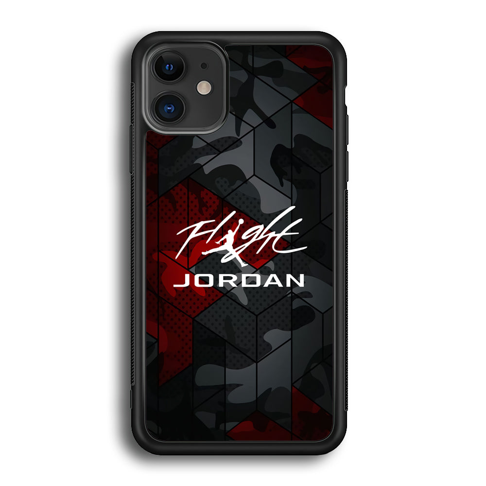 Air Jordan Camo Grey Pattern iPhone 12 Case