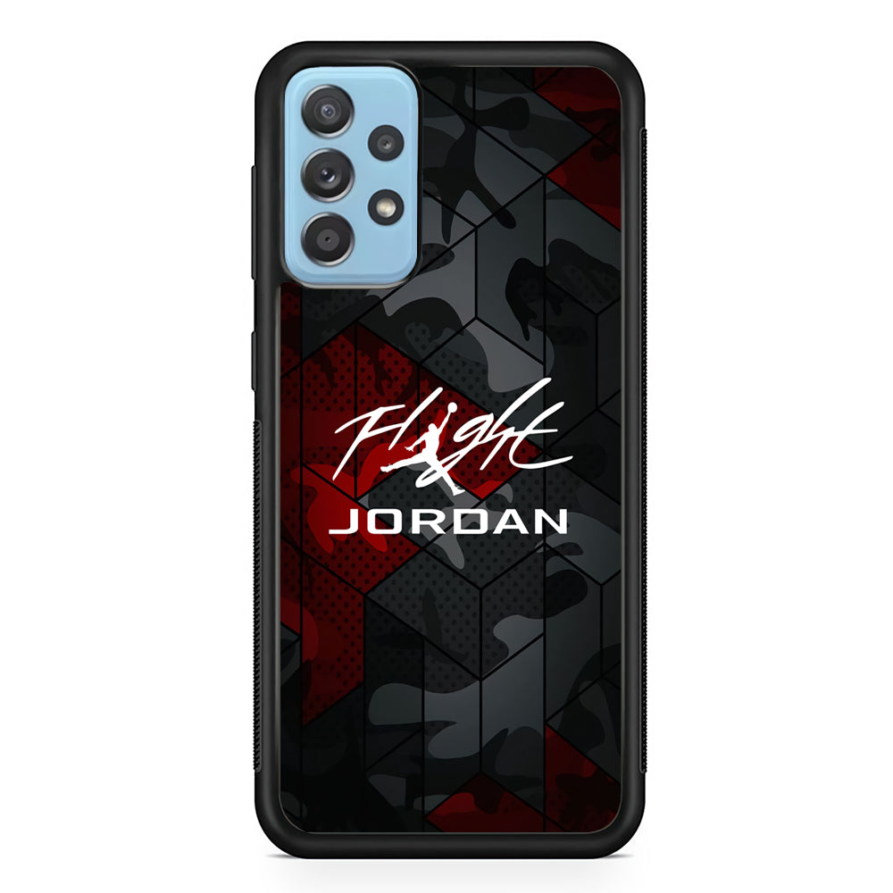 Air Jordan Camo Grey Pattern Samsung Galaxy A52 Case