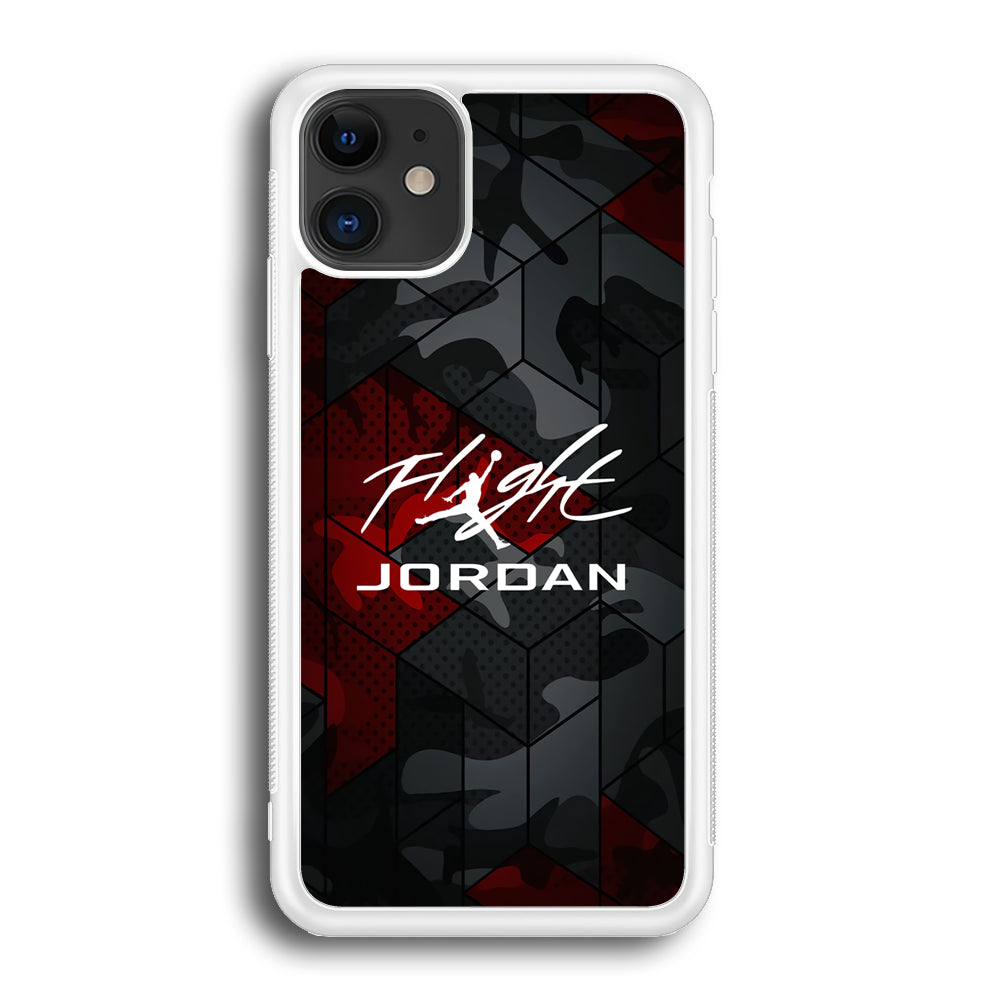 Air Jordan Camo Grey Pattern iPhone 12 Case