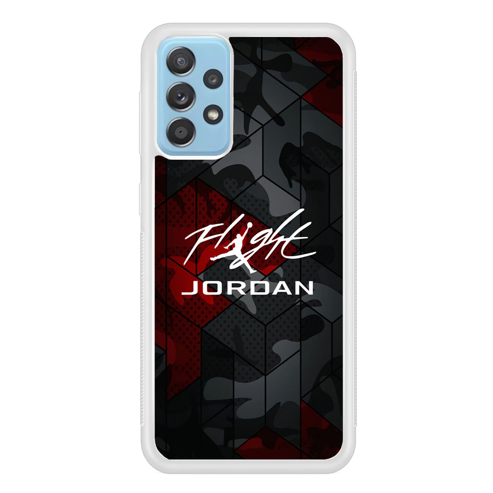 Air Jordan Camo Grey Pattern Samsung Galaxy A52 Case