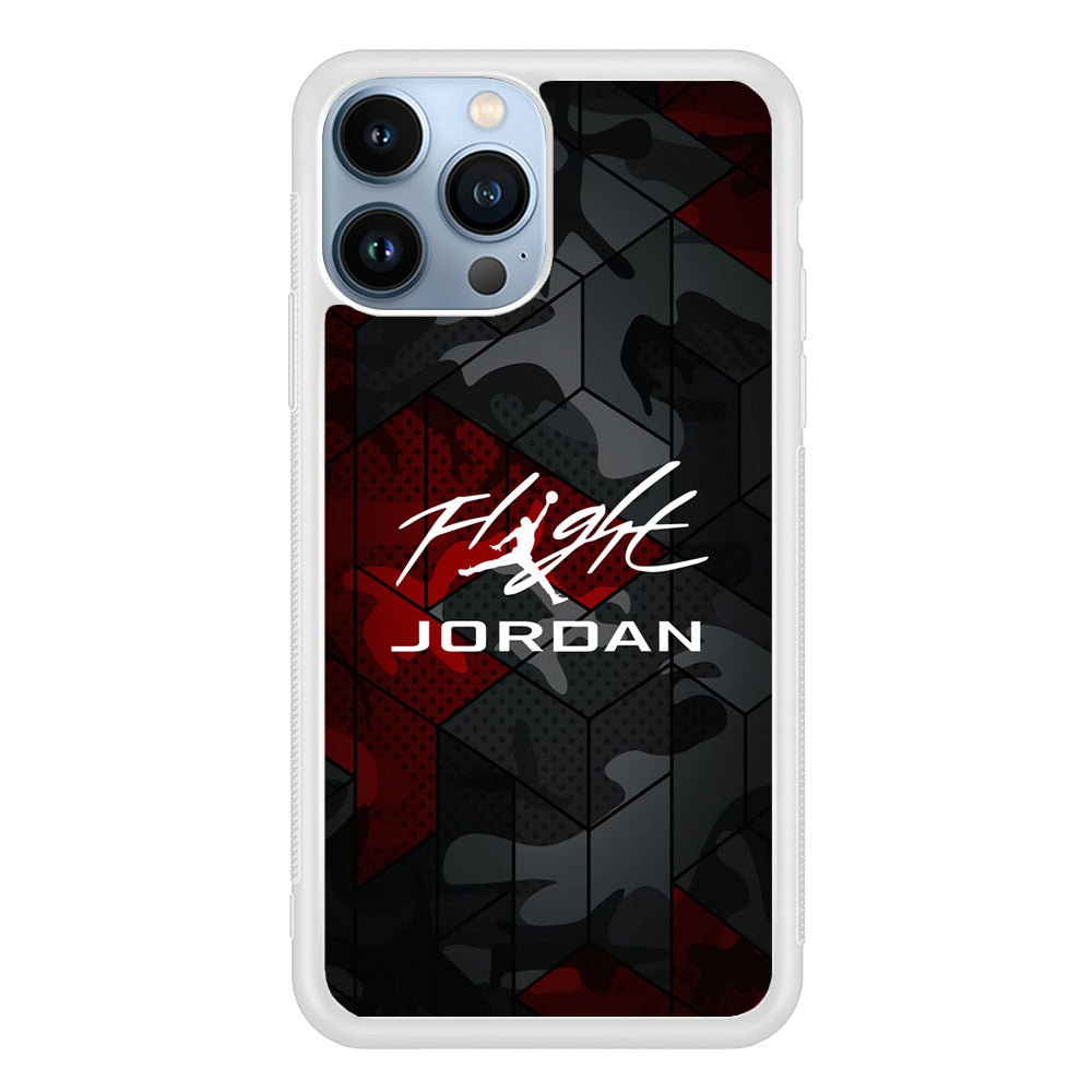 Air Jordan Camo Grey Pattern iPhone 13 Pro Max Case