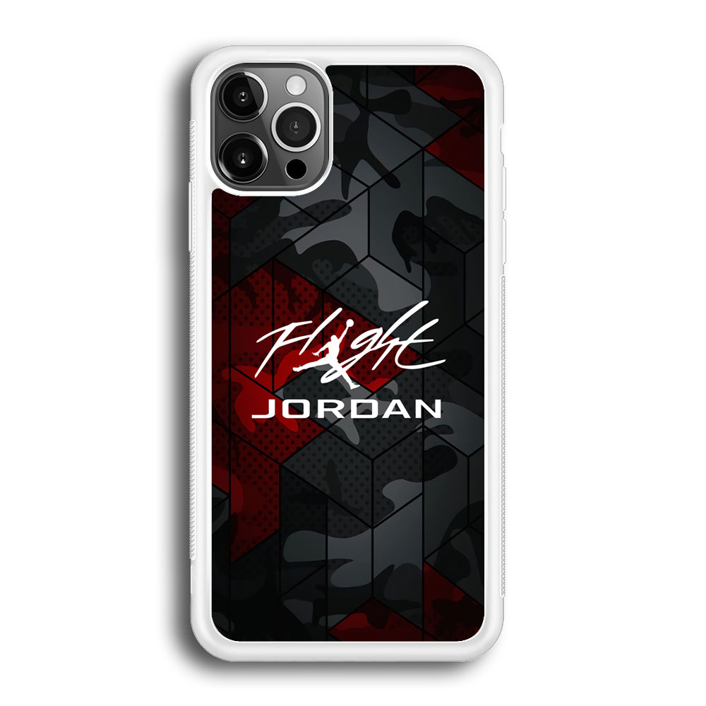 Air Jordan Camo Grey Pattern iPhone 12 Pro Case