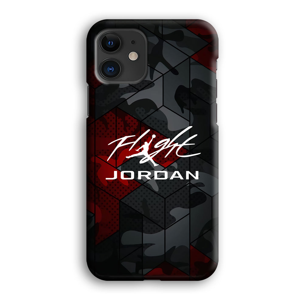 Air Jordan Camo Grey Pattern iPhone 12 Case