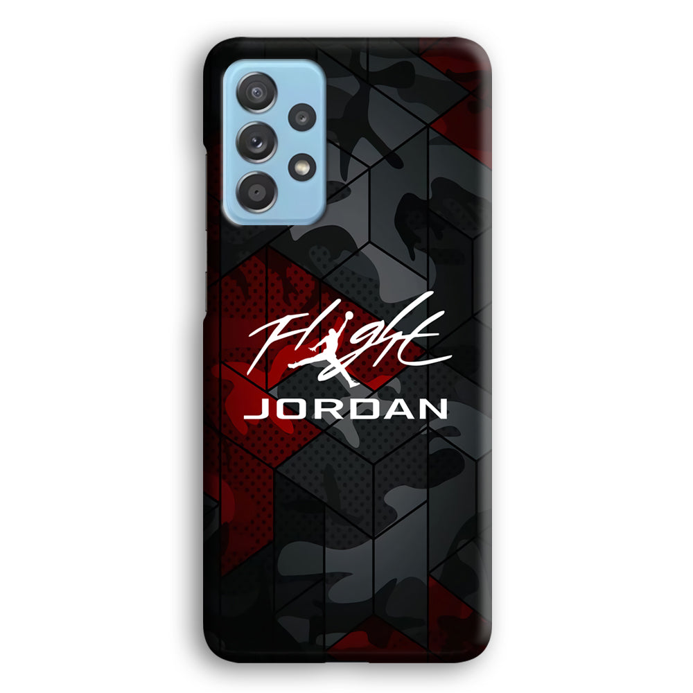 Air Jordan Camo Grey Pattern Samsung Galaxy A52 Case