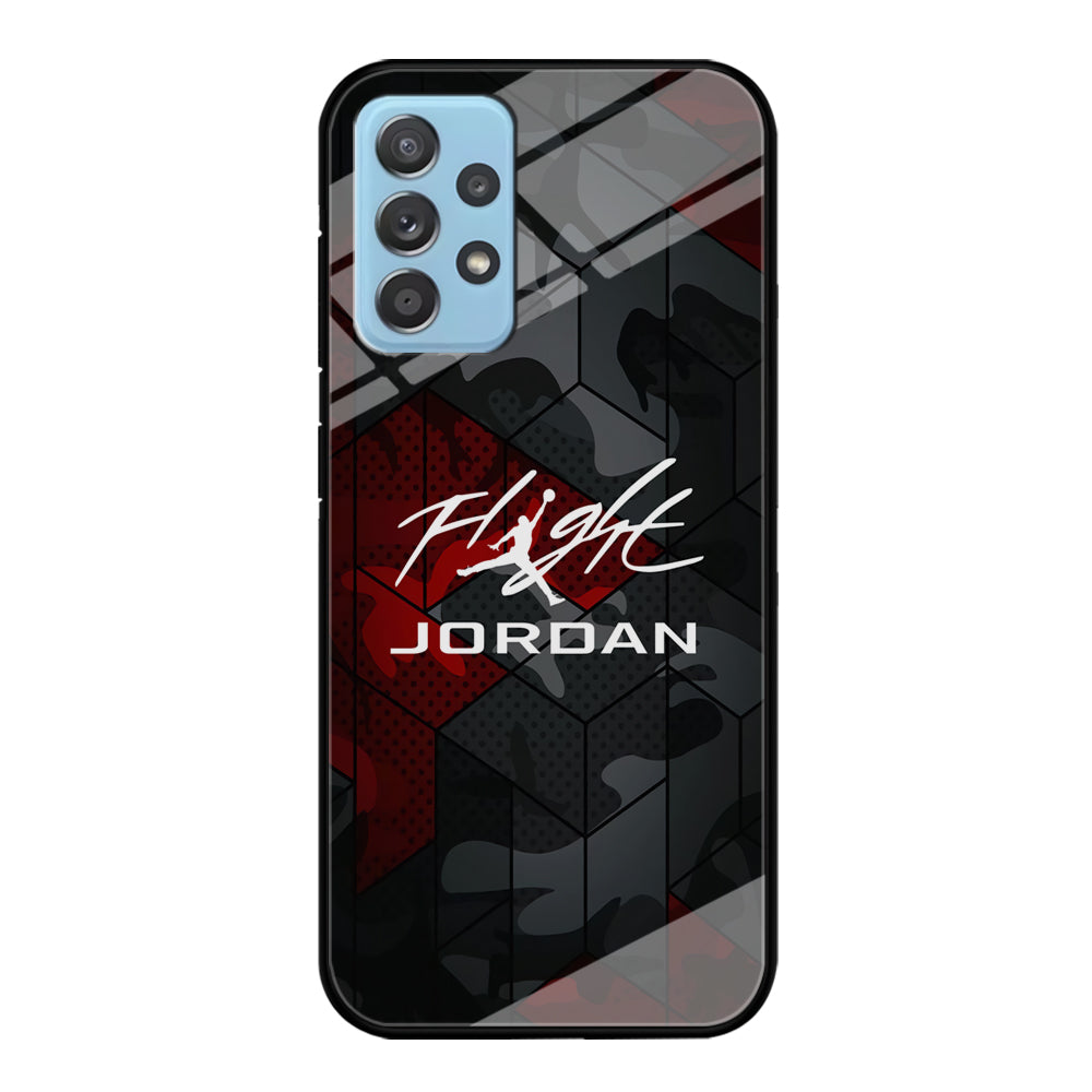 Air Jordan Camo Grey Pattern Samsung Galaxy A52 Case