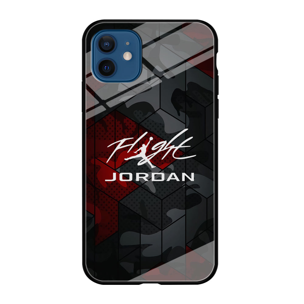 Air Jordan Camo Grey Pattern iPhone 12 Case