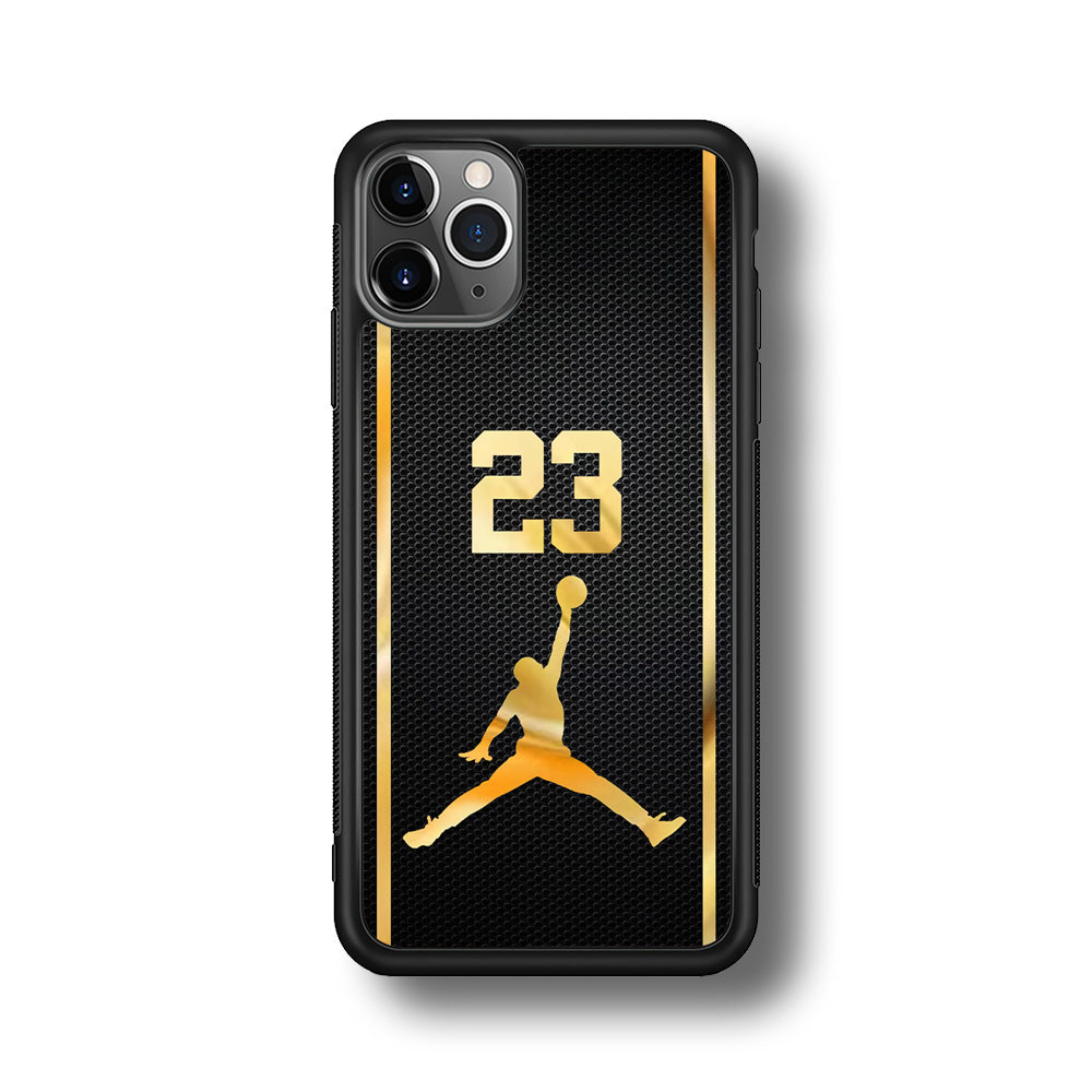 Air Jordan Carbon Stripe Gold iPhone 11 Pro Case