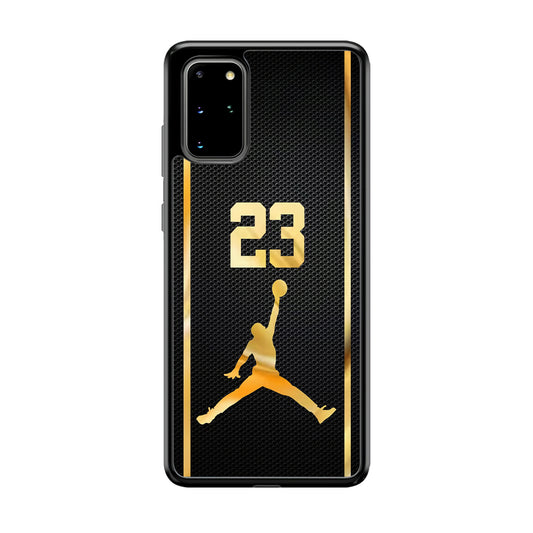 Air Jordan Carbon Stripe Gold Samsung Galaxy S20 Plus Case