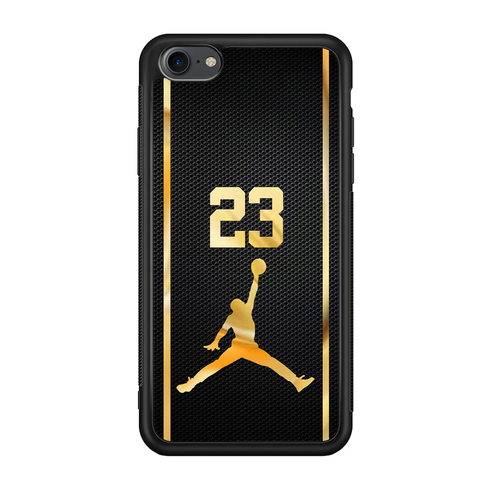 Air Jordan Carbon Stripe Gold iPhone 8 Case