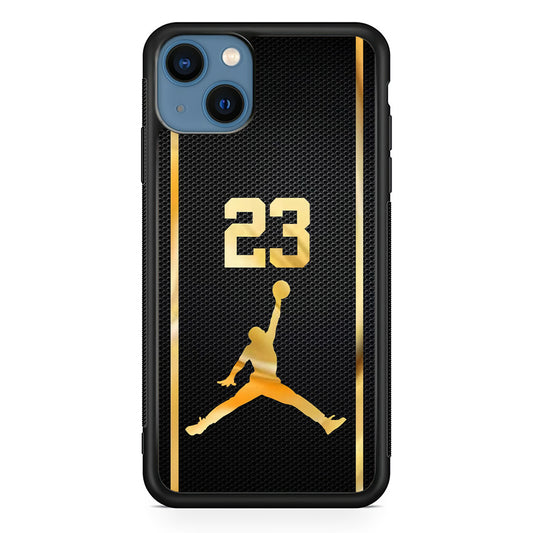 Air Jordan Carbon Stripe Gold iPhone 13 Case