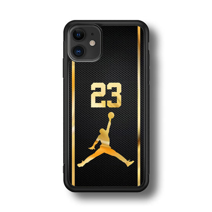 Air Jordan Carbon Stripe Gold iPhone 11 Case
