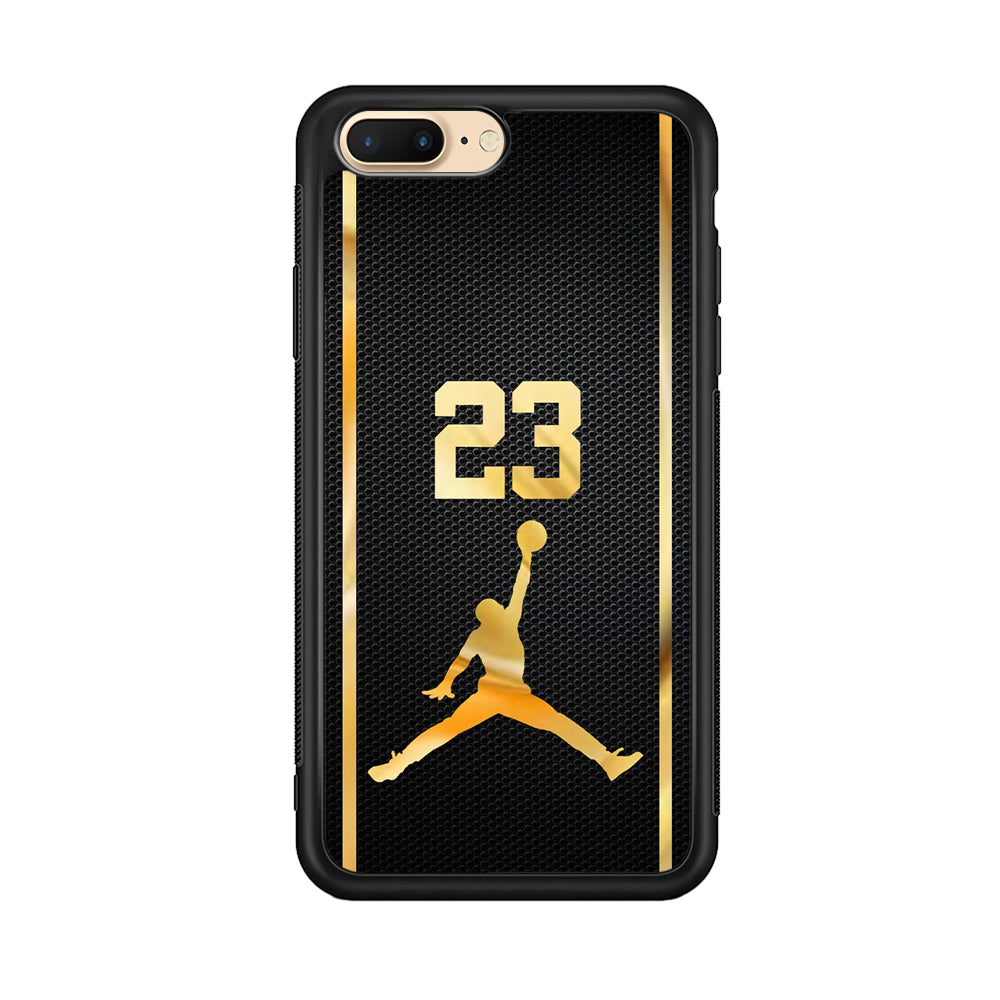 Air Jordan Carbon Stripe Gold iPhone 8 Plus Case