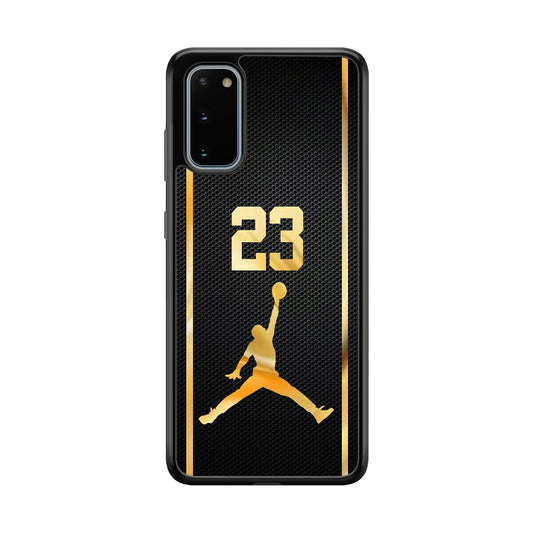 Air Jordan Carbon Stripe Gold Samsung Galaxy S20 Case
