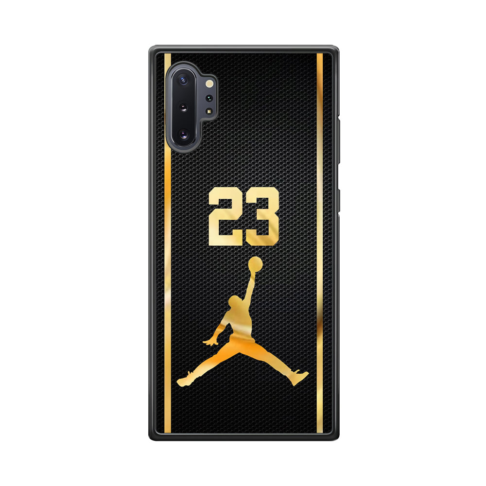 Air Jordan Carbon Stripe Gold Samsung Galaxy Note 10 Plus Case
