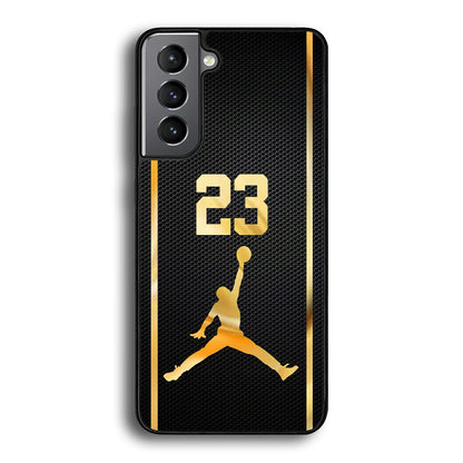 Air Jordan Carbon Stripe Gold Samsung Galaxy S21 Plus Case