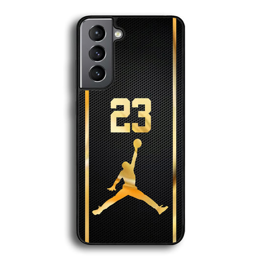 Air Jordan Carbon Stripe Gold Samsung Galaxy S21 Plus Case