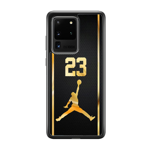 Air Jordan Carbon Stripe Gold Samsung Galaxy S20 Ultra Case