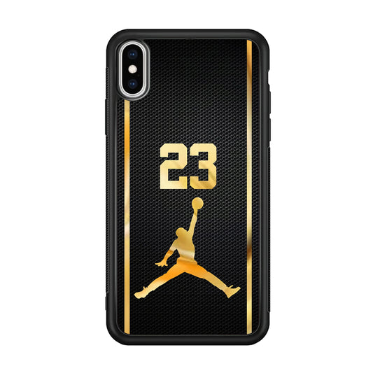 Air Jordan Carbon Stripe Gold iPhone XS Case