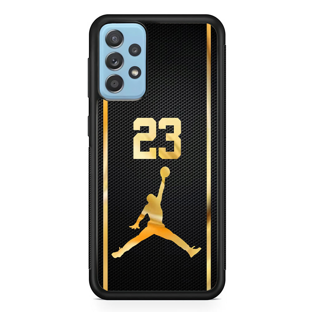 Air Jordan Carbon Stripe Gold Samsung Galaxy A52 Case