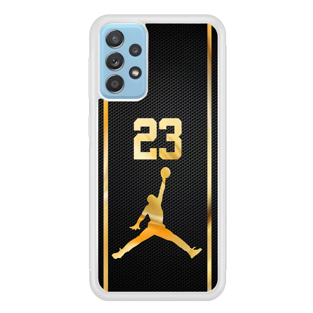 Air Jordan Carbon Stripe Gold Samsung Galaxy A52 Case