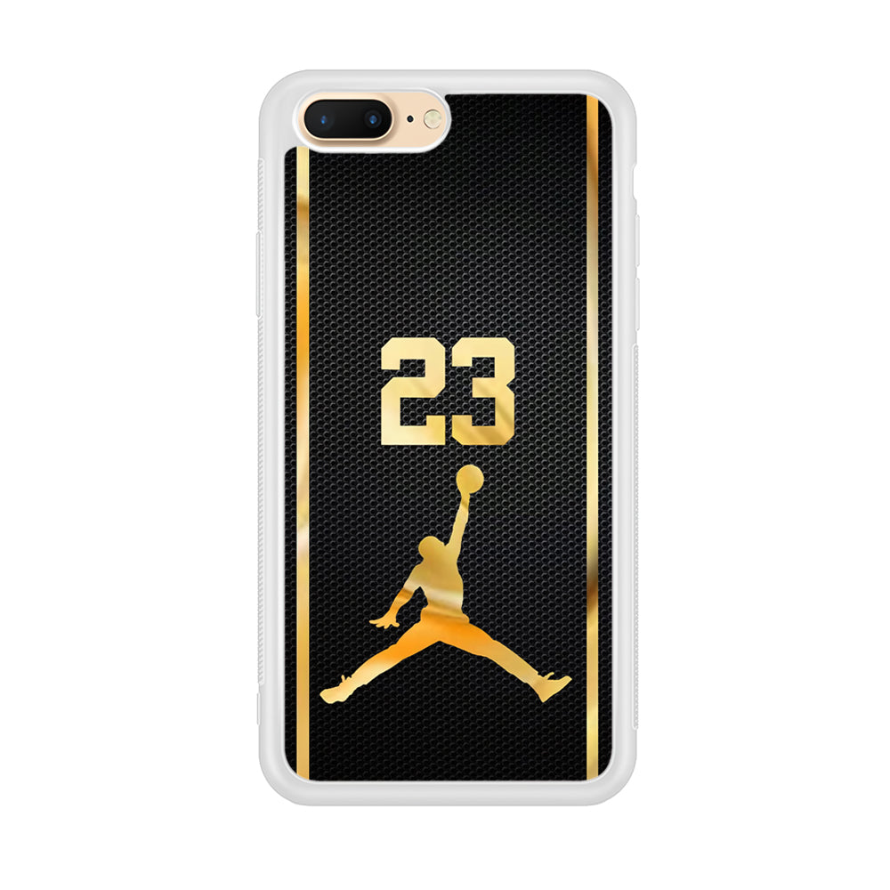 Air Jordan Carbon Stripe Gold iPhone 8 Plus Case