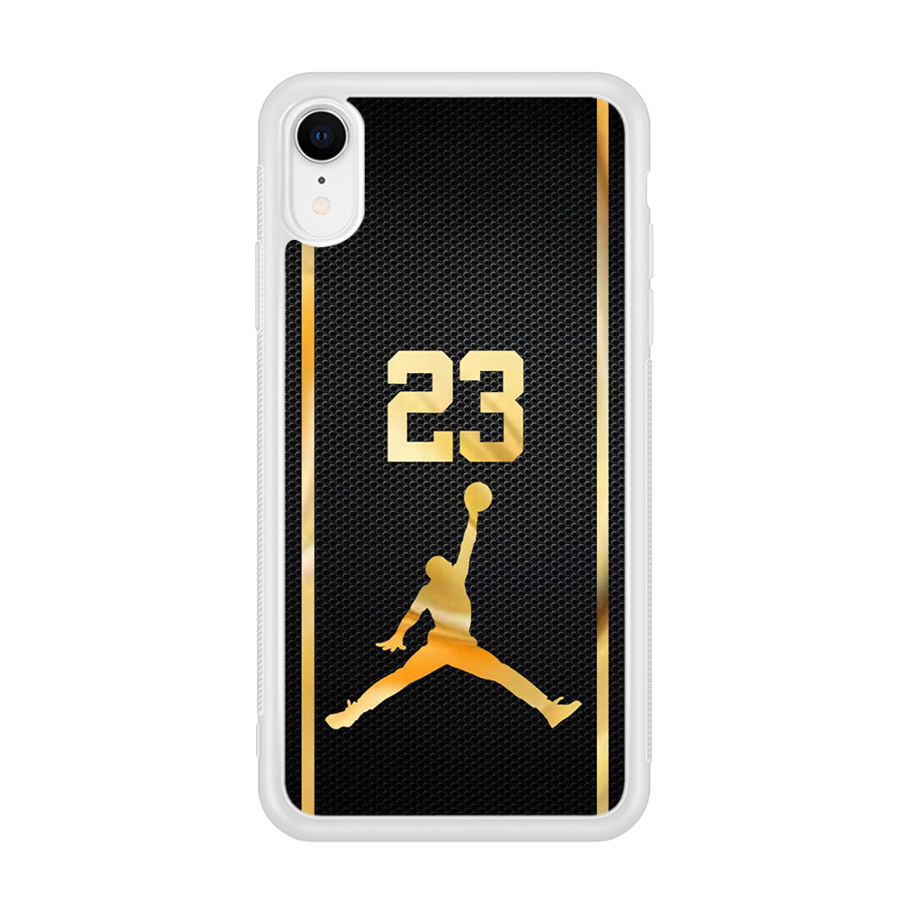 Air Jordan Carbon Stripe Gold iPhone XR Case