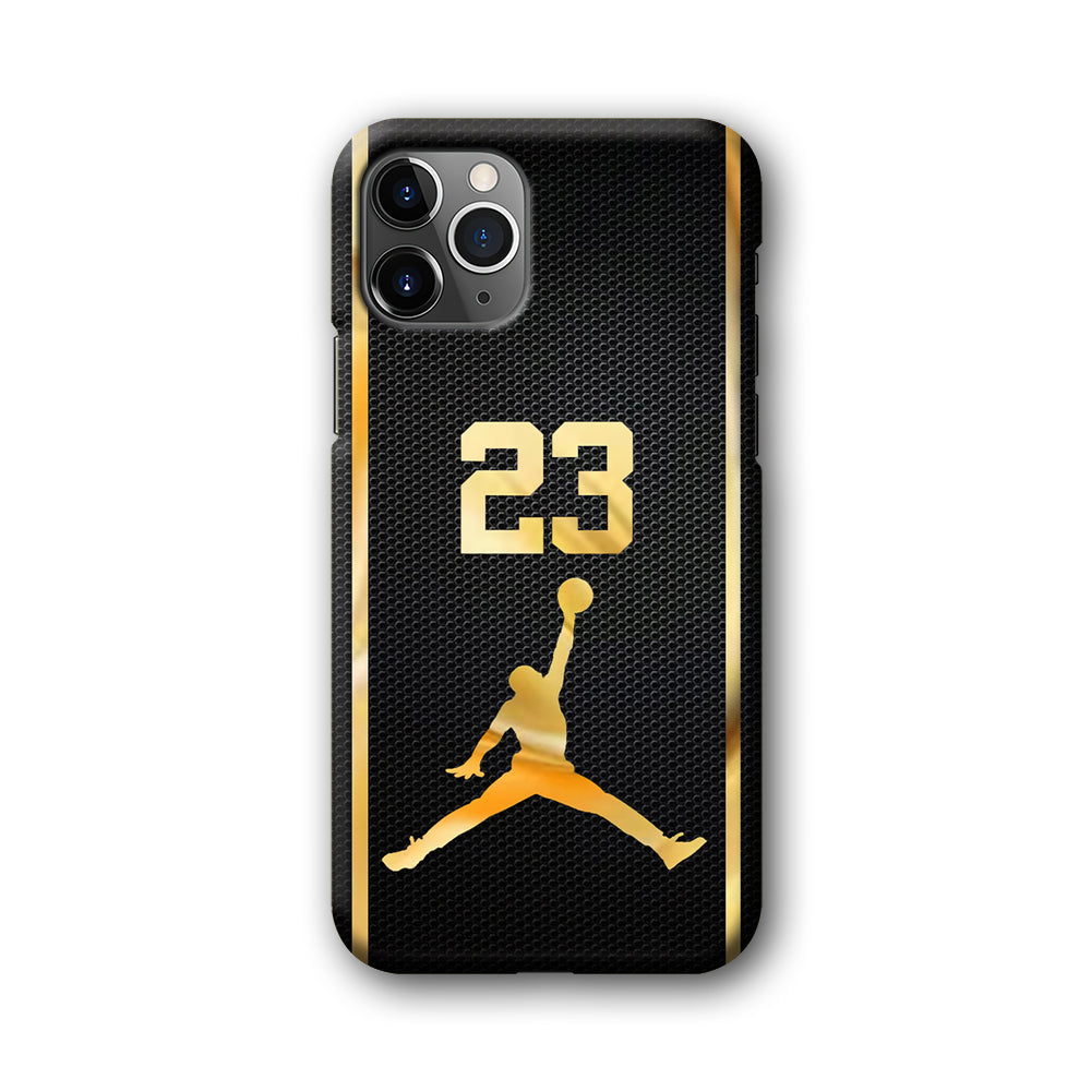 Air Jordan Carbon Stripe Gold iPhone 11 Pro Case