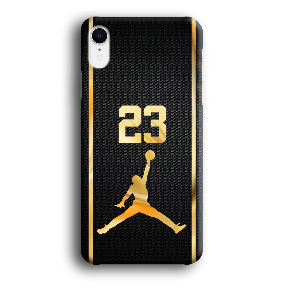 Air Jordan Carbon Stripe Gold iPhone XR Case